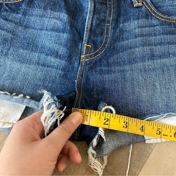 Levi's 501 Button Fly Cutoff Denim Jean Shorts Cheeky EB - Picture 7 of 14